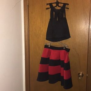 2 piece high neck dress